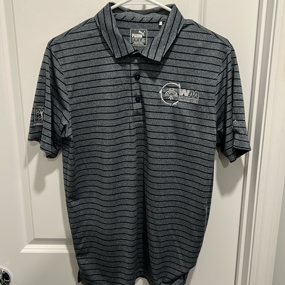 Puma golf polo size small waist management Phoenix open TPC Scottsdale